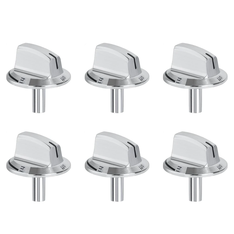 6 PCS Upgrade 5304525746 Long Stem Stove Knobs Replacements, Compatible With Gas Stove Range Oven Knobs