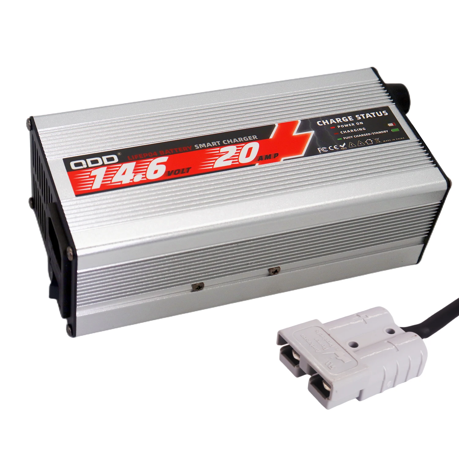 14.6V 20A LiFePO4 Battery Charger Suitable for 4S 12.8V Lithium Battery Pack with Anderson 50 Connector Fast Charger