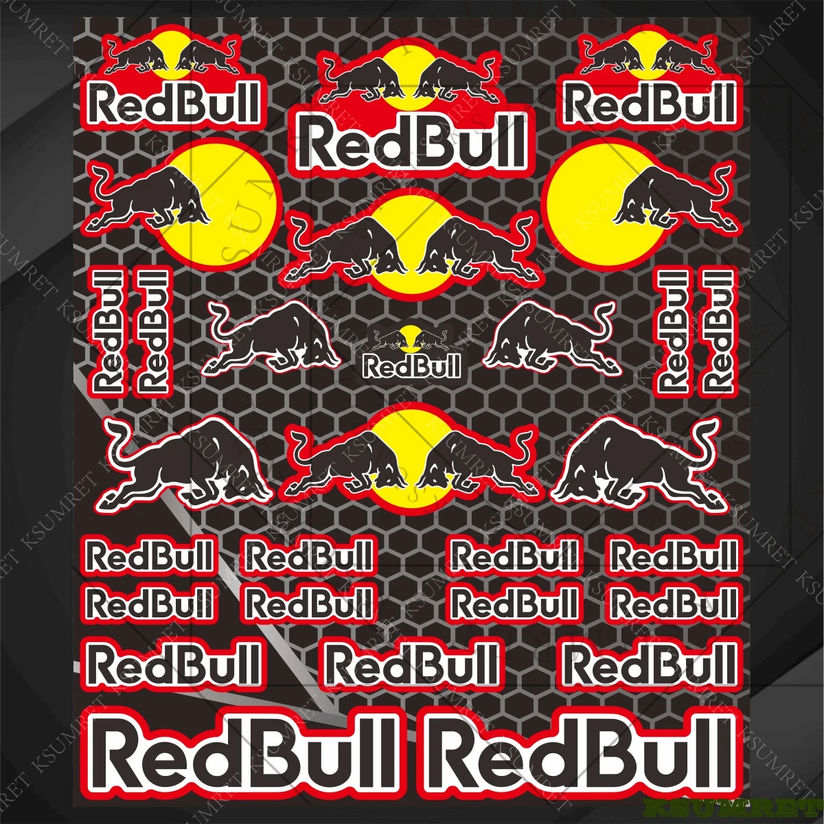 

Для мотоцикла Red Bull наклейка наклейка эмблема логотипа бака