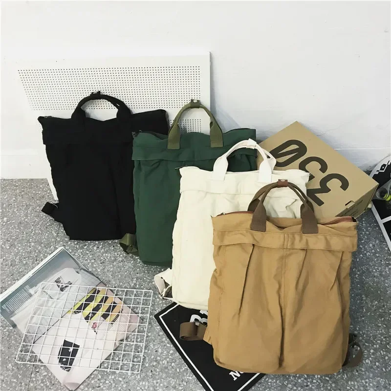 Solid Color Backpack Laptop Canvas Women backpacks High Capacity Female Schoolbag For Teenages Girls Travel Bag Mochila Mujer 가방