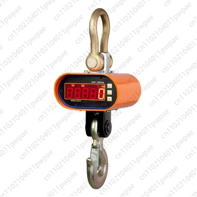 Rechargeable Digital Weighing Crane Scale  5000 kg DC  Aluminum Housing Steel Construction