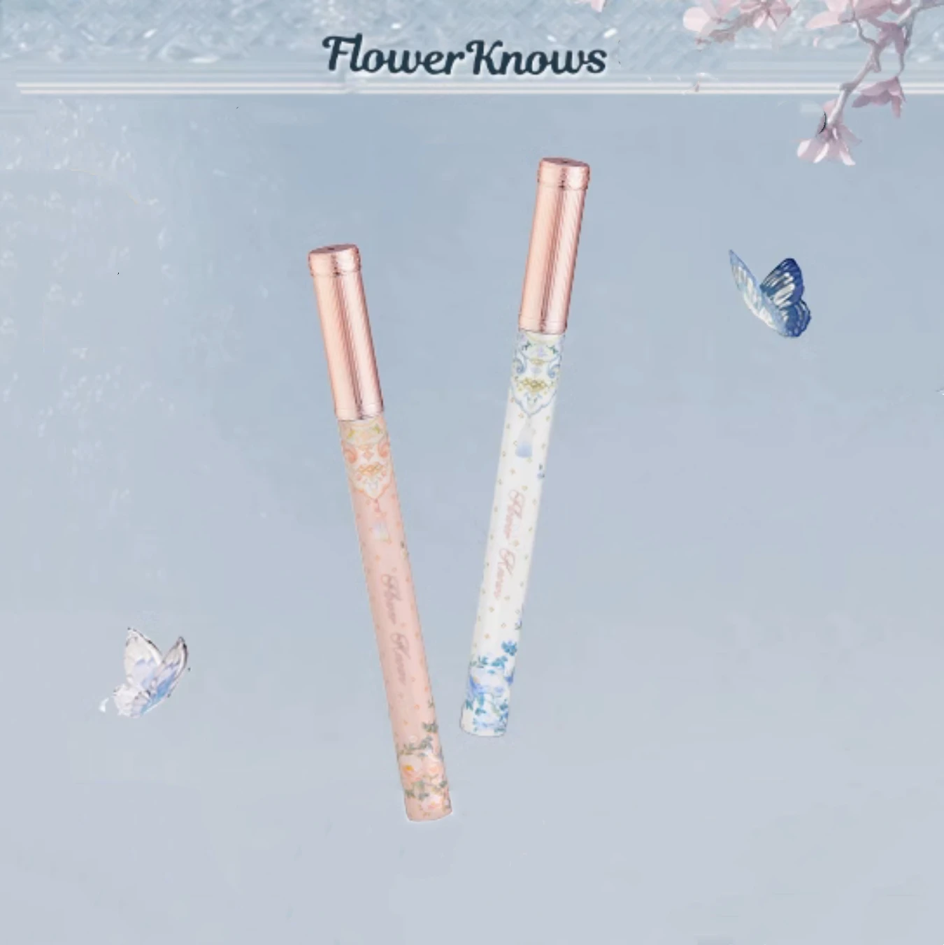 Flower Knows Butterfly Cloud Collar Collection Liquid Eyeliner Pencil Waterproof Sweat-Resistant Very Fine Eyeliner Smudge-Proof