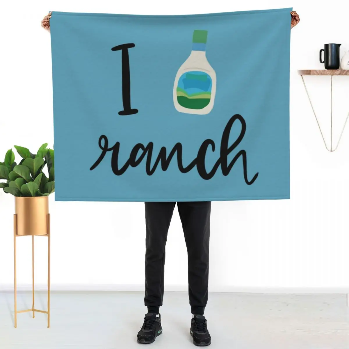 I Love Ranch Throw Blanket Cute Plaid Thermals For Travel Single Plaid Luxury Thicken Luxury Brand Blankets