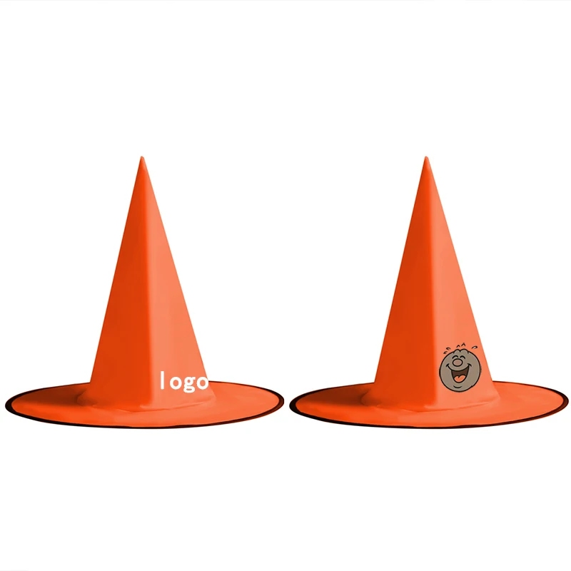 

Halloween Costume Accessory Black Oxford Witch Hat Customizable Logo For Party Decorations