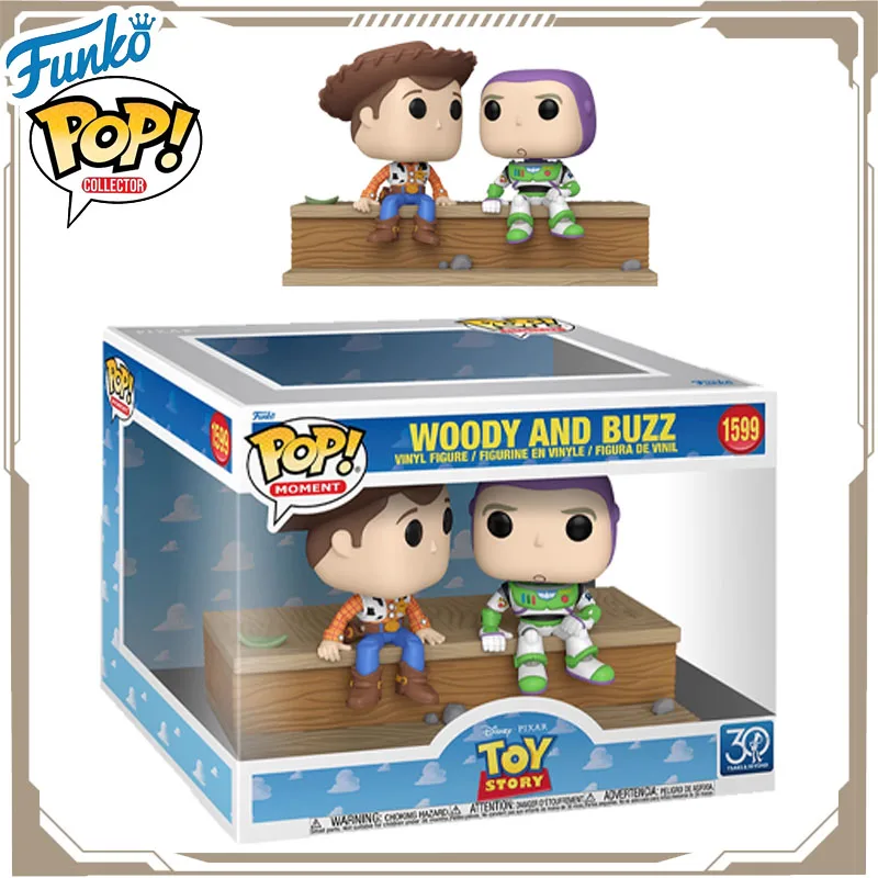 

IN STOCK Funko POP Original Toy Story WOODY AND BUZZ Action Figure Toys for Boys Girls Kids Gift Collectible Model Ornaments
