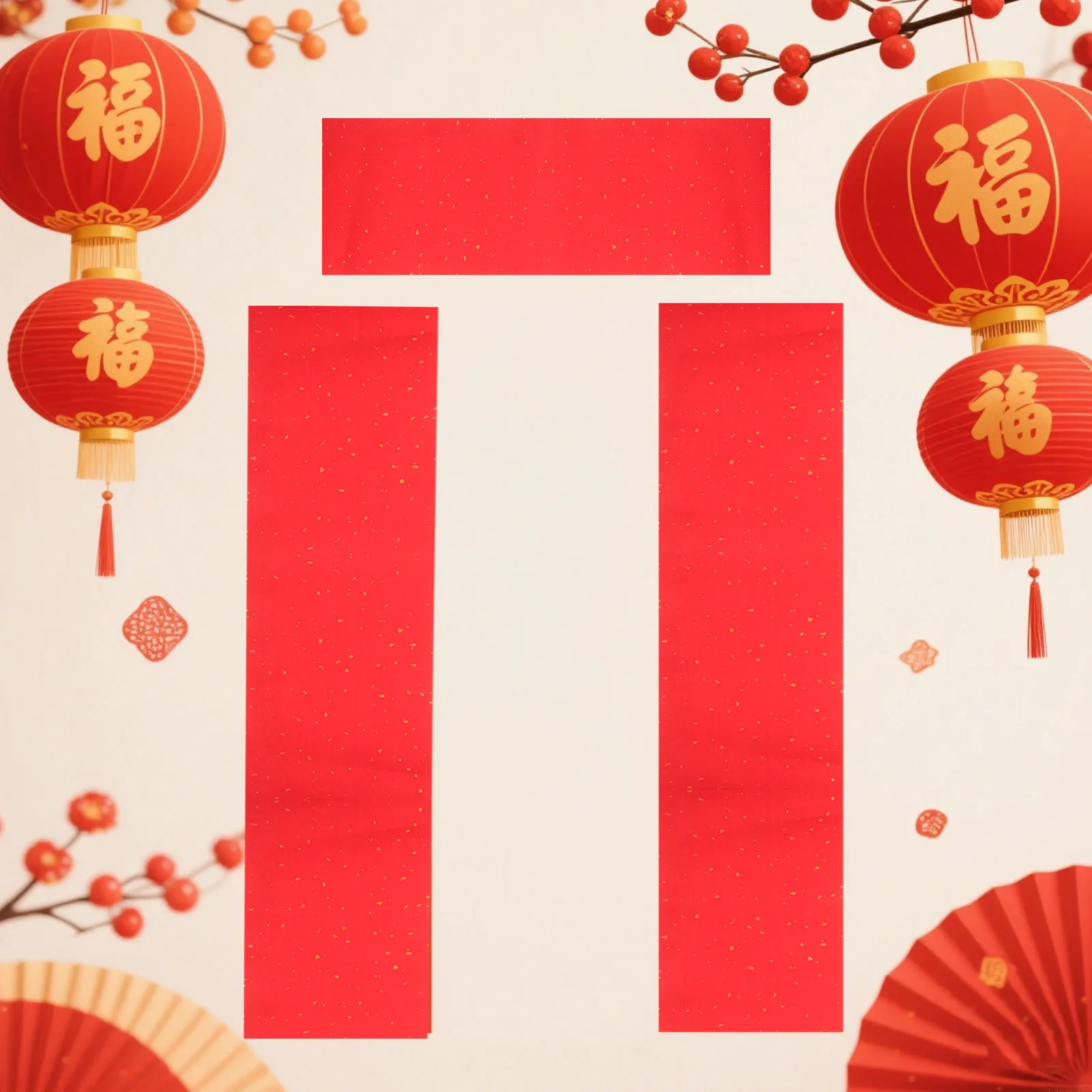 

2 Rolls Chinese Xuan Paper Roll Thickened Red Paper for New Year Couplets Chinese Calligraphy Craft 17cm 20m Wedding Decoration