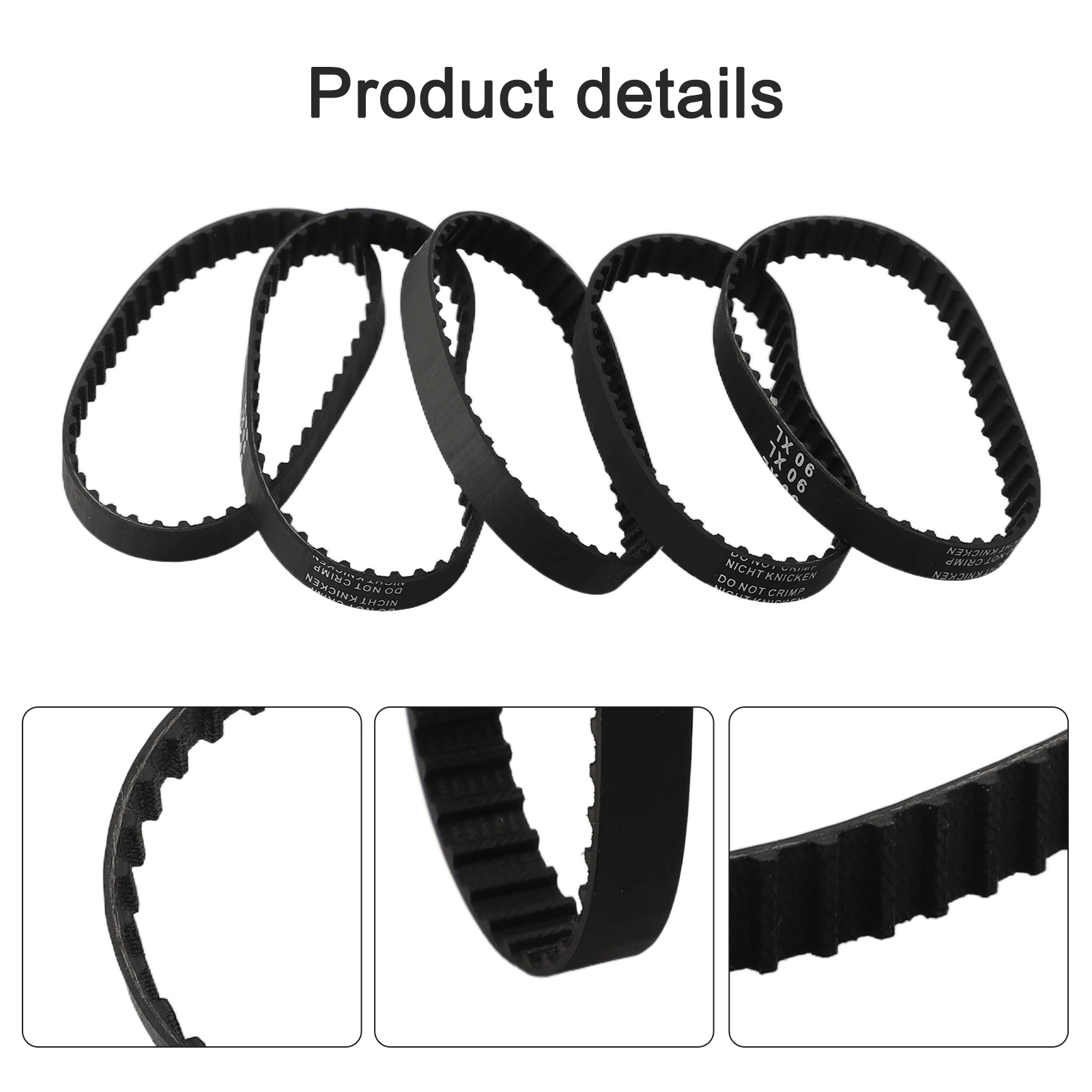 High Quality Belts Planer For BLACK DECKER Power Tools Practical Rubber SR600 10mm Sr600 45 Teeth 90XL Black DN750