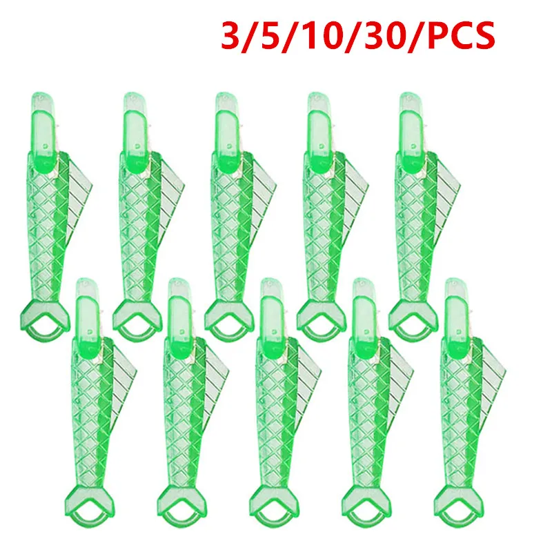 3-30PCS Fish Type Auto Needle Threader Wire Loop DIY Simple Threader For Sewing Embroidery Machine Simple Needle Fast Threader