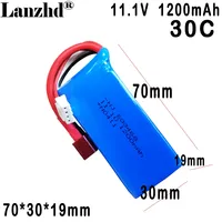 11.1V 1200MAH Lipo battery for WLtoys WL915 WL-915-A RC Boat Spare parts High Speed 3s 603468 11.1v Battery RC F1 Racing Boat