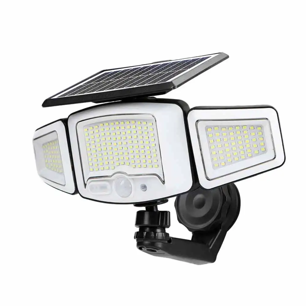 3-koppig omnidirectioneel zonne-magnetisch licht met onafhankelijke aanpassing van 3 koppen voor 360° ° Schaduwvrije verlichting voor kamperen in de buitenlucht