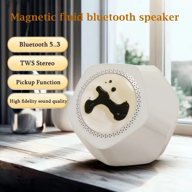 New Magnetic Fluid Liquid Display Bass Bluetooth Speaker Decompression Visual Music Partner Audience Caixa De Som Rhythm Pickup