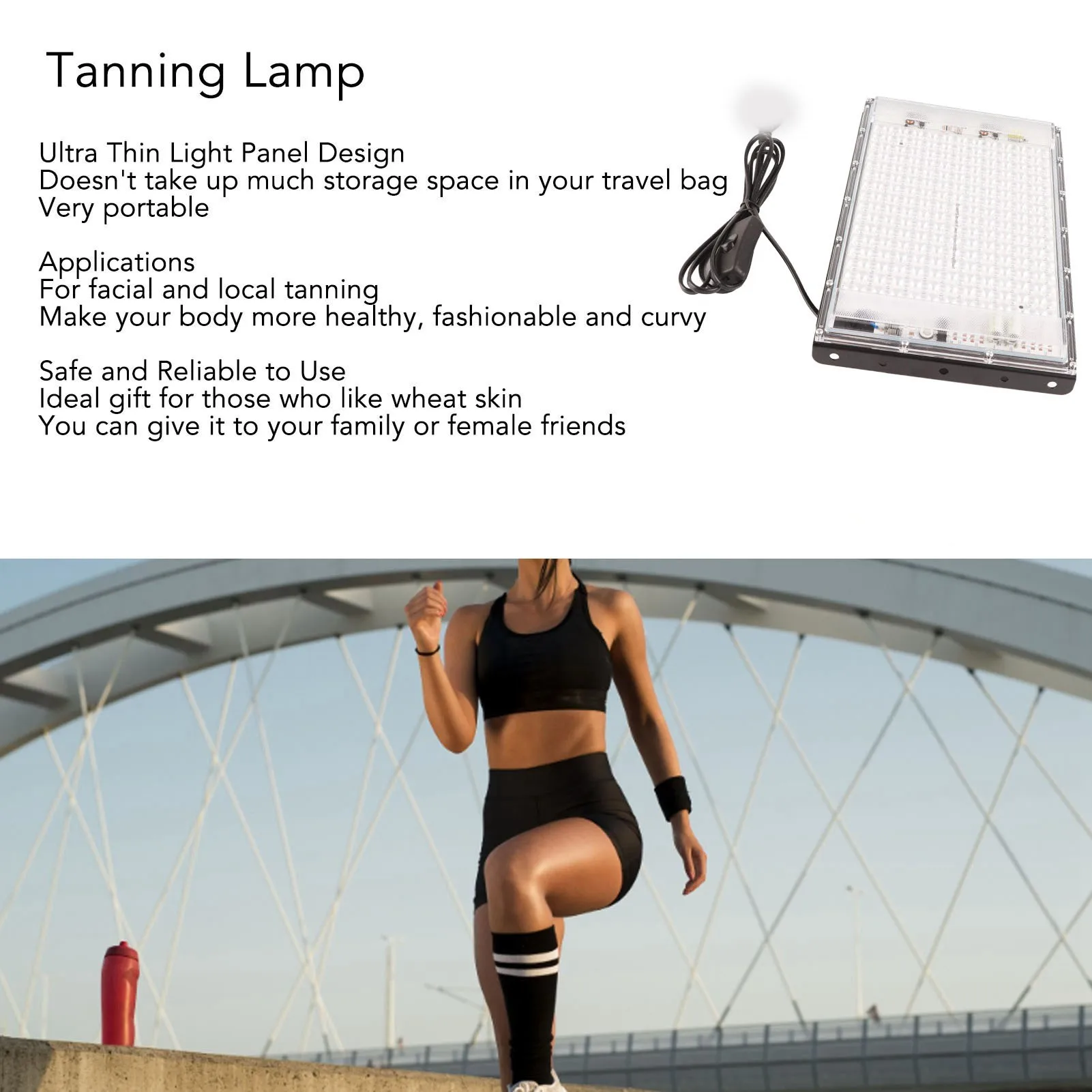 Tanning Light Tanning Lamp Light 45W Full Blue 192 LEDs with Switch Portable Tanning Light for Face Body Home Use