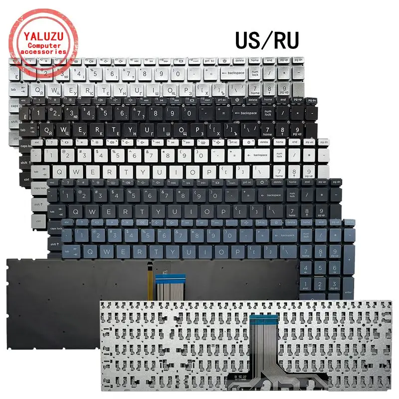 Klawiatura do laptopa US/RU dla HP 15-EG 15-EH 15-ER 15-FC 15-FD 15M-EH 16-AB 17-CN 17-CP TPN-Q246 Q245 Q286 Q287 L139 L140 W161