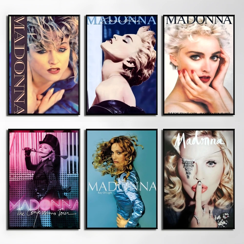 

Famous singer M-Madonna C-Ciccone Poster Perfect Sticker Self Adhesive Wall Art Designed for Home Office Dining Spaces
