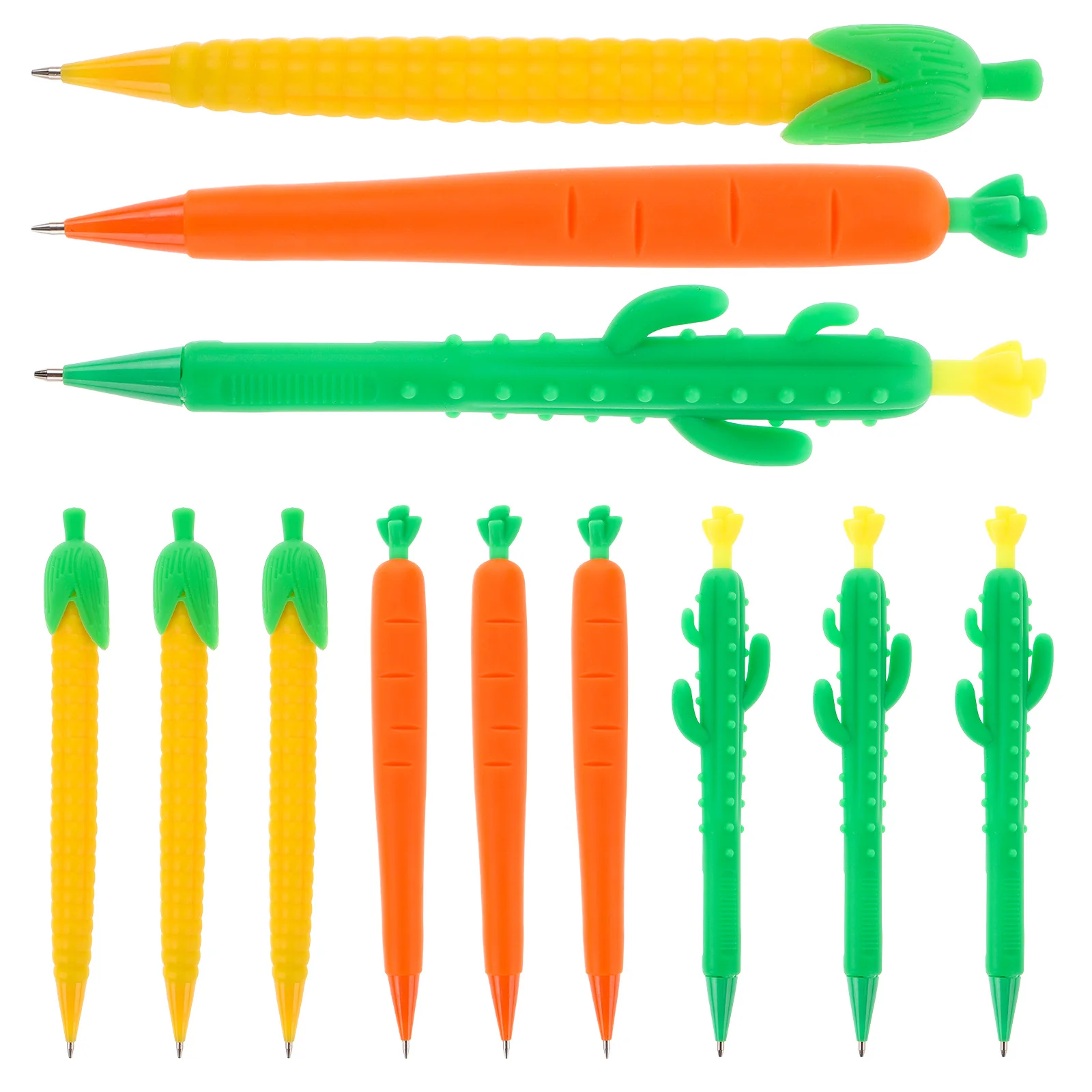 12 Pcs Mechanical Pencil Press-type Pencils for Kids Household Lovely School Lead Pretty Cartoon Design