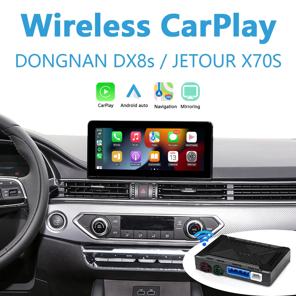 Wireless Apple CarPlay For DONGNAN Southeast DX8s JETOUR X70S Upgrade OEM Display Android Auto iPhone Mirroring Plug and Play