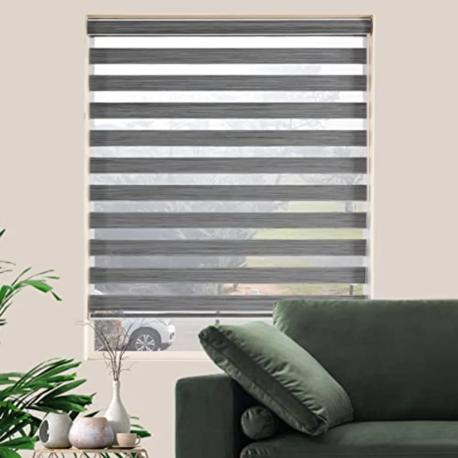 

Рулонные шторы Zebra Blinds для окон с функцией Free-Stop, двухслойные, светопропускающие, для контроля освещения, для использования внутри помещений