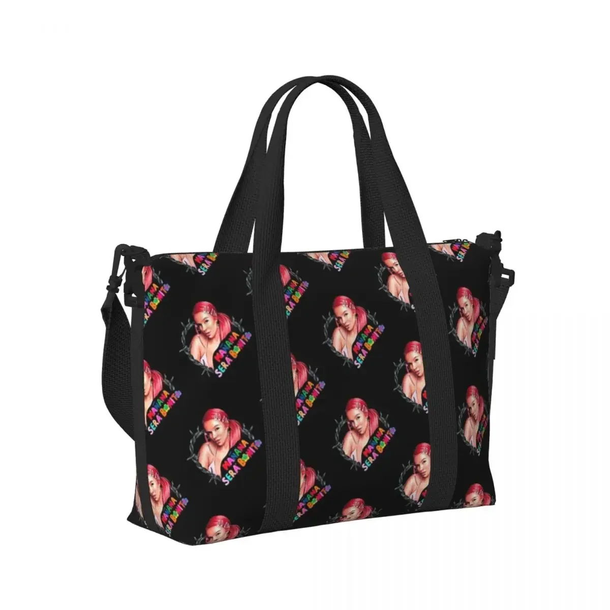 

Manana Sera Bonito Karol G Beach Travel Bag Large Capacity Tote Bags for Gym Yoga Women Shopping Duffle Shoulder Bag