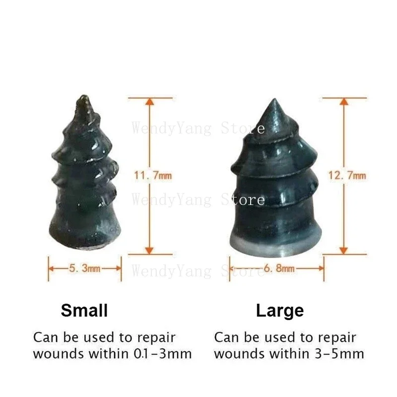 Vacuum Tyre Repair Nail Kit for Car Motorcycle Car Scooter Rubber Tubeless Tire Repair Tool Set Glue Free Repair Tire Film Nail