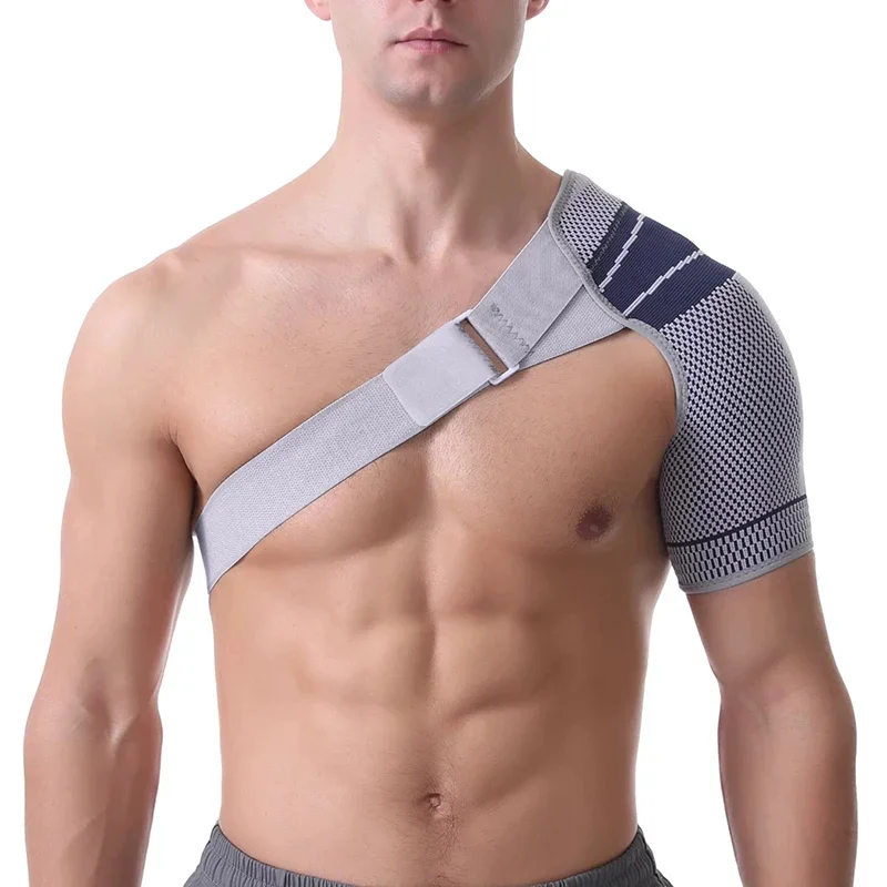 1Pc Shoulder Brace for Rotator Cuff, Adjustable Shoulder Support for Dislocated AC Joint, Sprain, Soreness, Bursitis, Tendinitis