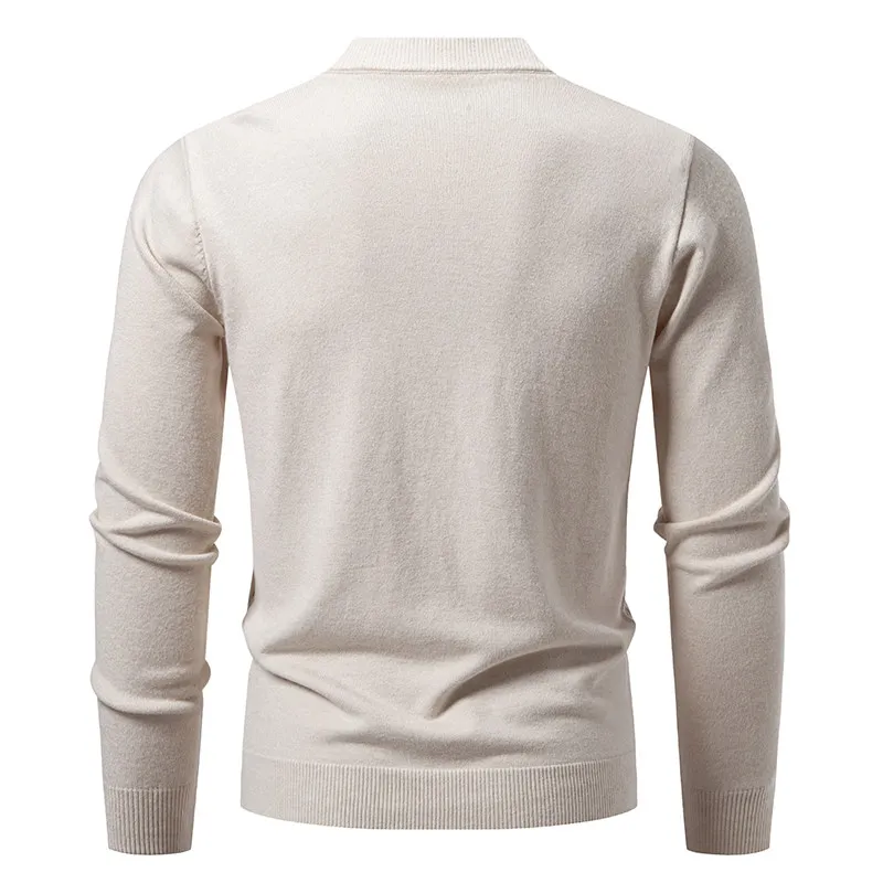Maglione lavorato a maglia da uomo alla moda Strato base casual Cardigan aperto Inverno Faion Fibra di poliestere V-Ne Lungo Sve Abbigliamento caldo