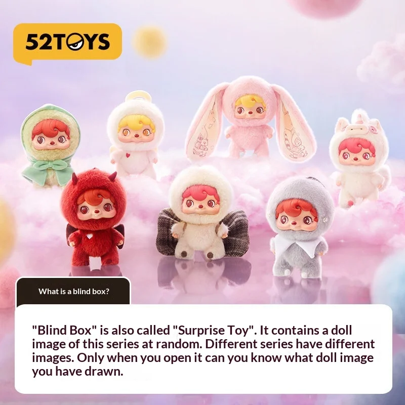 

52TOYS POUKA POUKA Plush Keychain Blind Box Stuffed Animal Cartoon Collectible Figure Decoration Girls New Year Gift