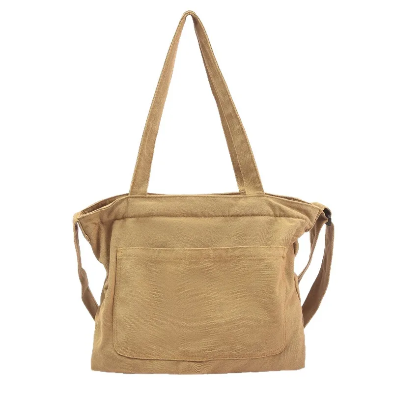 

Женские сумки через плечо, большие холщовые сумки-тоут для женщин, сумка из хлопчатобумажной ткани 2025 года, студенческая сумка для книг, женские школьные сумки