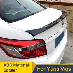 Car Spoiler Wing for Toyota Yaris Sedan Vios 2014-2017 ABS Material Carbon Surface Trunk Lid Car Rear Wing