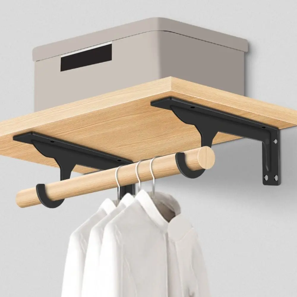 Heavy Duty Triangular Bracket Rustproof Metal Bracket Shelf Brackets Sturdy Triangle Thickened Layer Board Support Garden