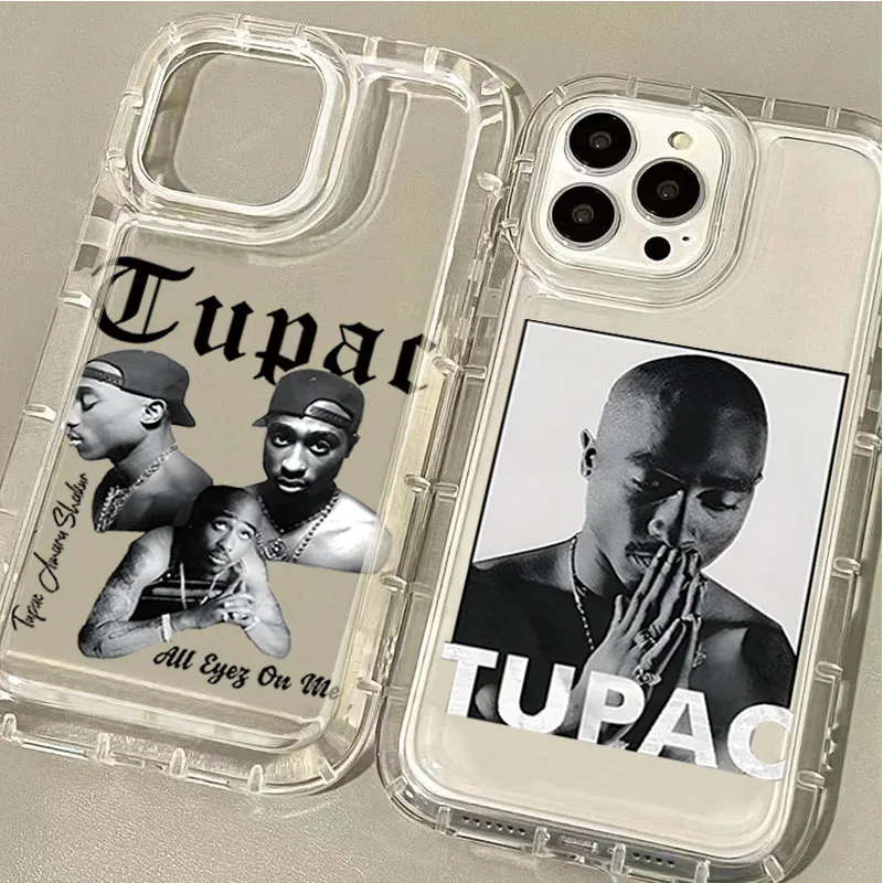 Rapper 2pac Singer Tupac Case For iPhone 16 15 14 13 12 11 Pro Max XS X XR 8 7 Plus SE 2020 Shockproof Clear Soft Silicone Cover