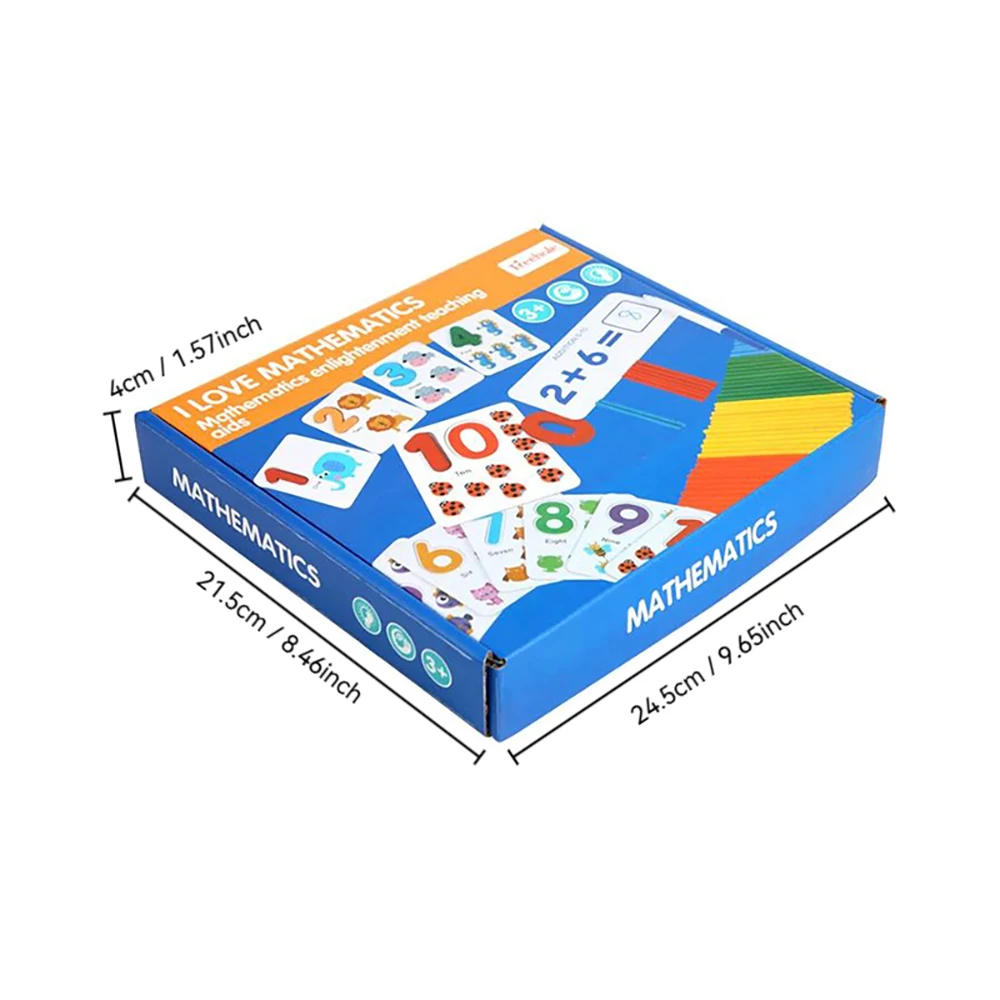 مجموعة تعلم الرياضيات الخشبية - مطابقة الأرقام والممارسة الحسابية الأساسية للأطفال الصغار، لعبة تعليمية للمضافة والطرح