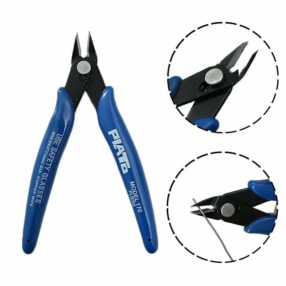 Pliers Carbon Steel Pliers Electrical Wire Cable Cutters Cutting Side Snips Flush Pliers Nipper Home Hand Tools Blue