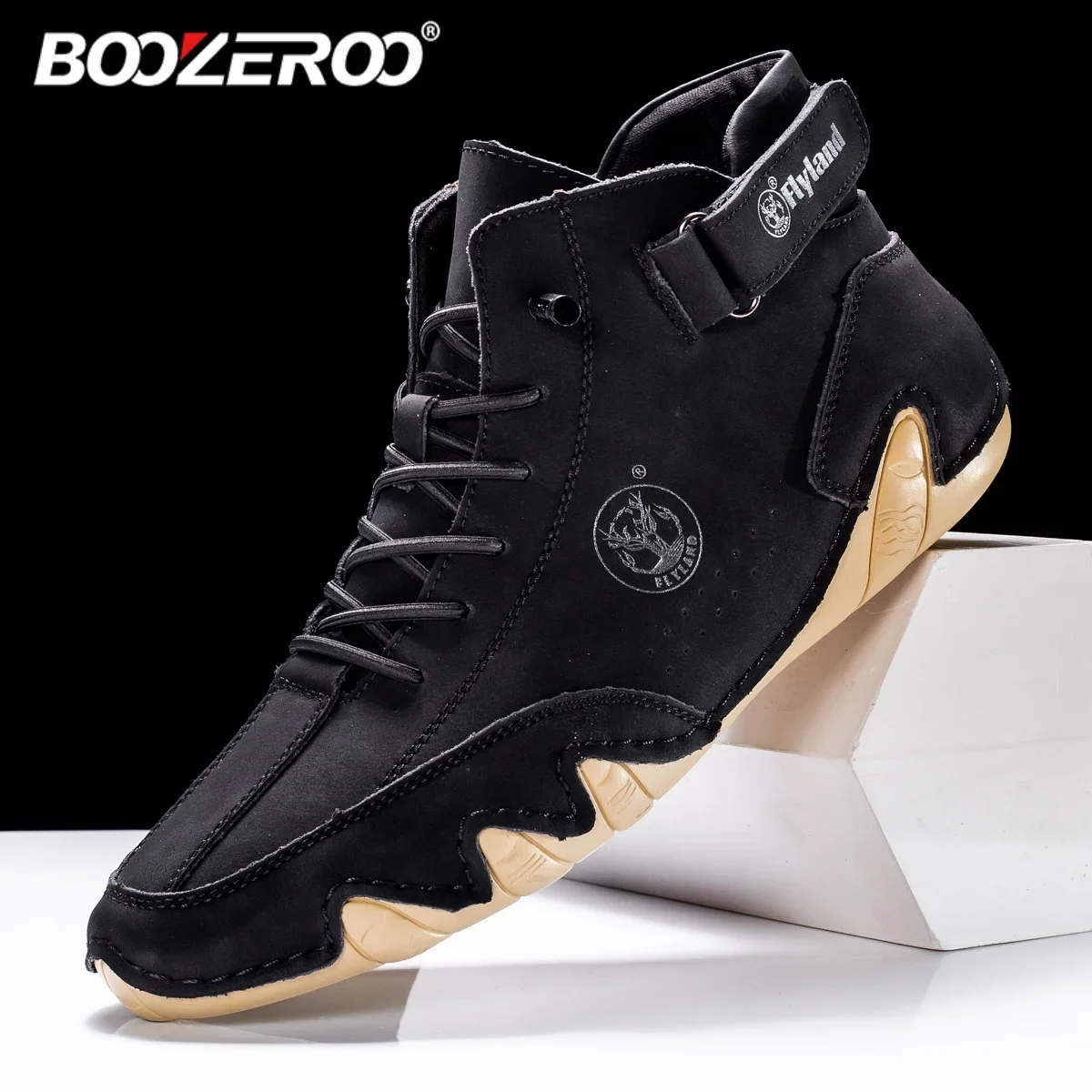 

BOOZEROO Men's Fashionable Sneaker Outdoor Casual Shoes Comfortable Work Flats