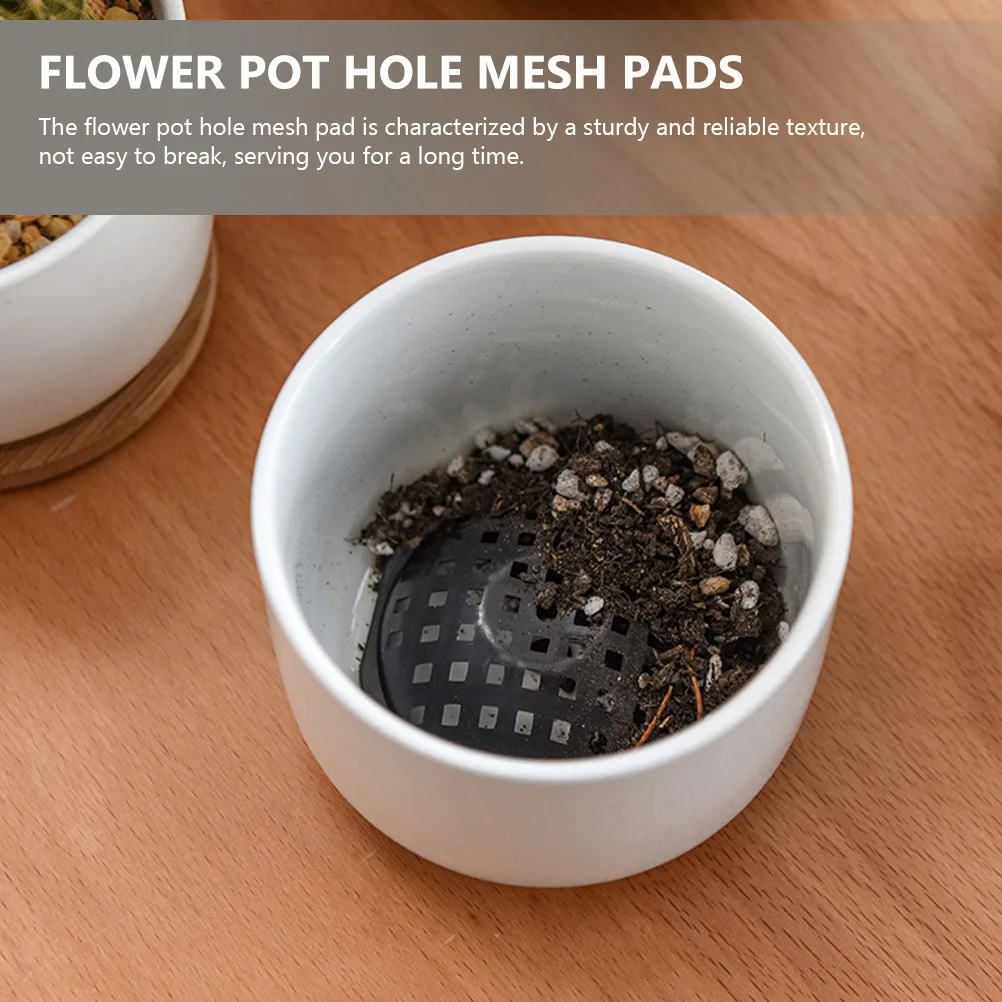20 قطعة اناء للزهور ثقب منصات شبكية زارع حصيرة للصرف السلطانية شكل بونساي أسفل المعاوضة مرشح شبكي بلاستيكي لحديقة وعاء النبات