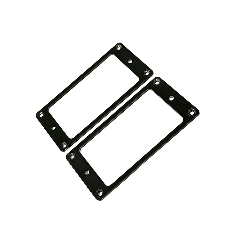 2Pc Flat Aluminum Alloy Humbucker Pickup Mounting Ring Bridge Neck Pickups Cover Frame Replacement for Electric Guitars image 3