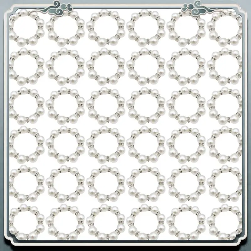 

AC76-100 шт., кольца для салфеток с жемчугом, держатель для колец для салфеток, имитация бисера, кольца для салфеток, элегантные кольца для салфеток со стразами, пряжка