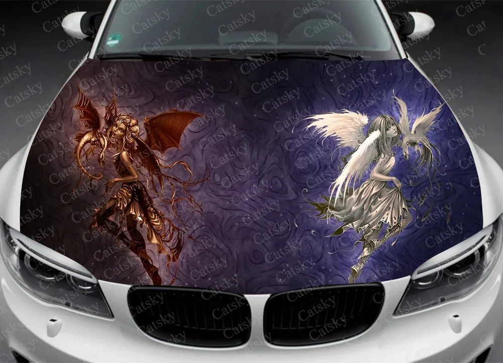 Goddess Devil Car Hood Decal Car Decals Vinyl Sticker Graphic Wrap Decal Truck Decal Truck Graphic Bonnet Decal Jeep