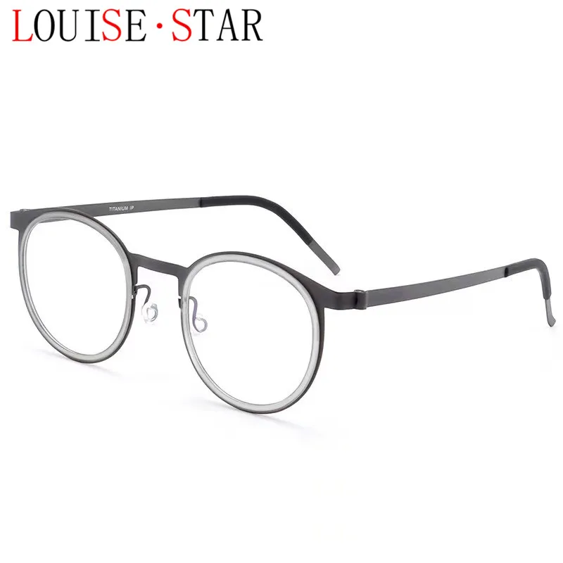 New Retro Round Frame Pure Titanium Glasses Frame Ultra Light Myopia Glasses Frame Prescription Glasses