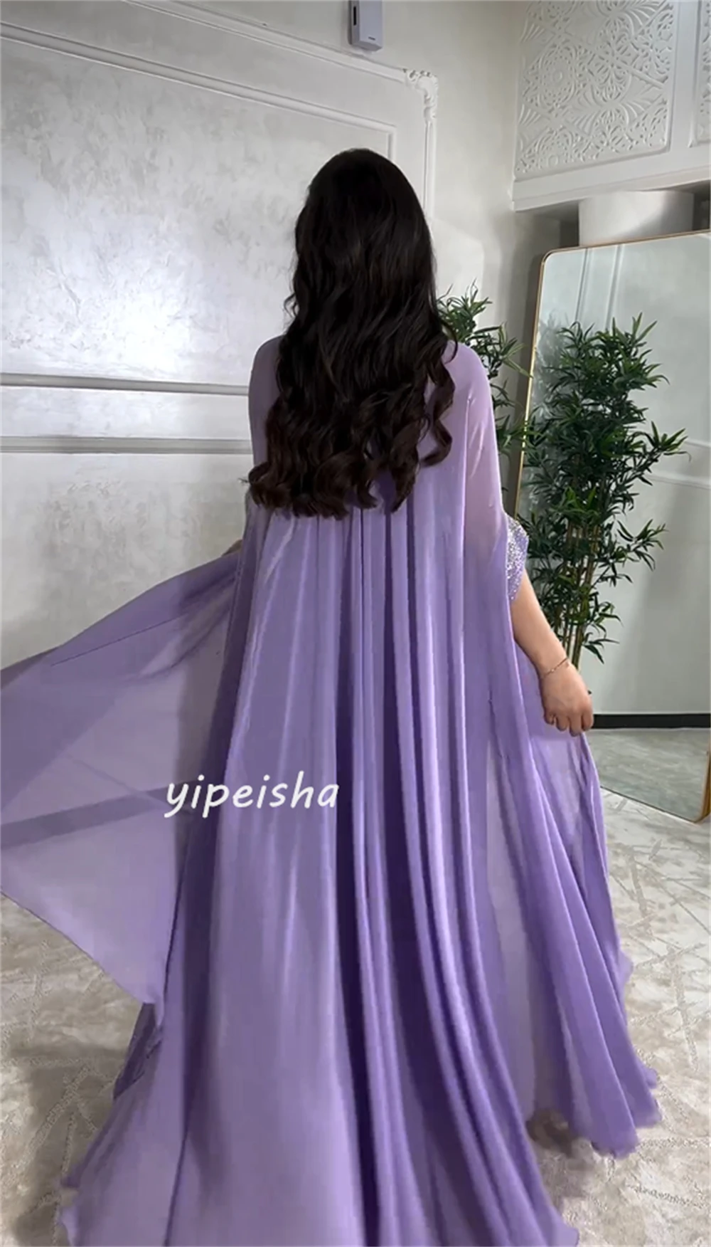 Chinese Style Elegant Jersey Rhinestone Sash A-line Square Neck Midi Dresses Quinceanera Dresses High Quality Matching Retro