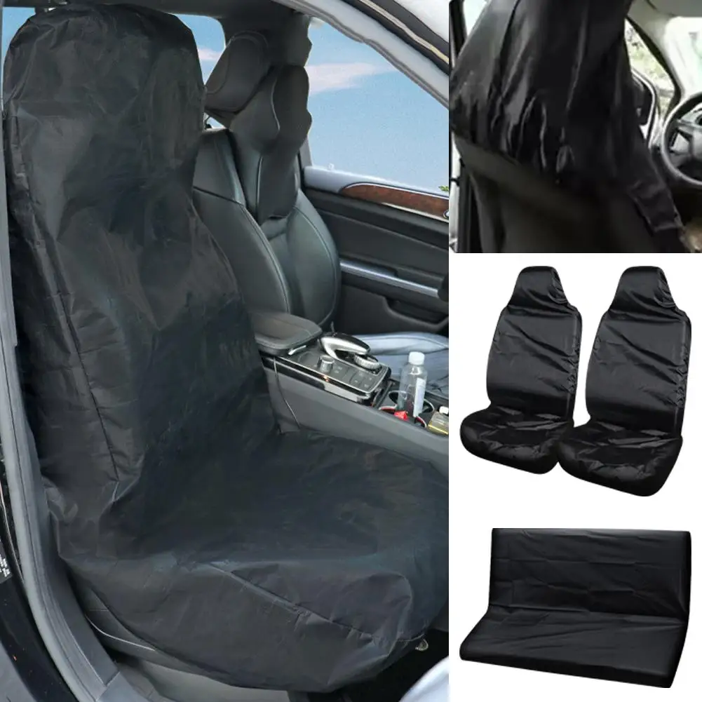 Car Front Seat Protector Cover Waterproof Oxford Cloth Breathable Auto Covers Cushion Seat Protector Dust-proof N5T9