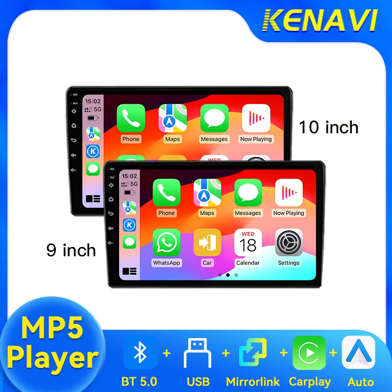 

9/10 ''inch Universal Car MP5 Radio supports Carplay Android Auto Mirrorlink RDS FM AM Bluetooth car multimedia audio receiver