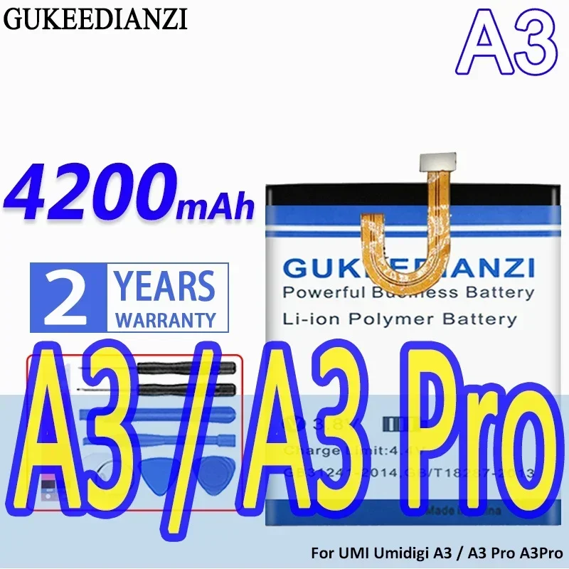 

Аккумулятор GUKEEDIANZI большой емкости 4200 мАч для UMI Umidigi A3 Pro