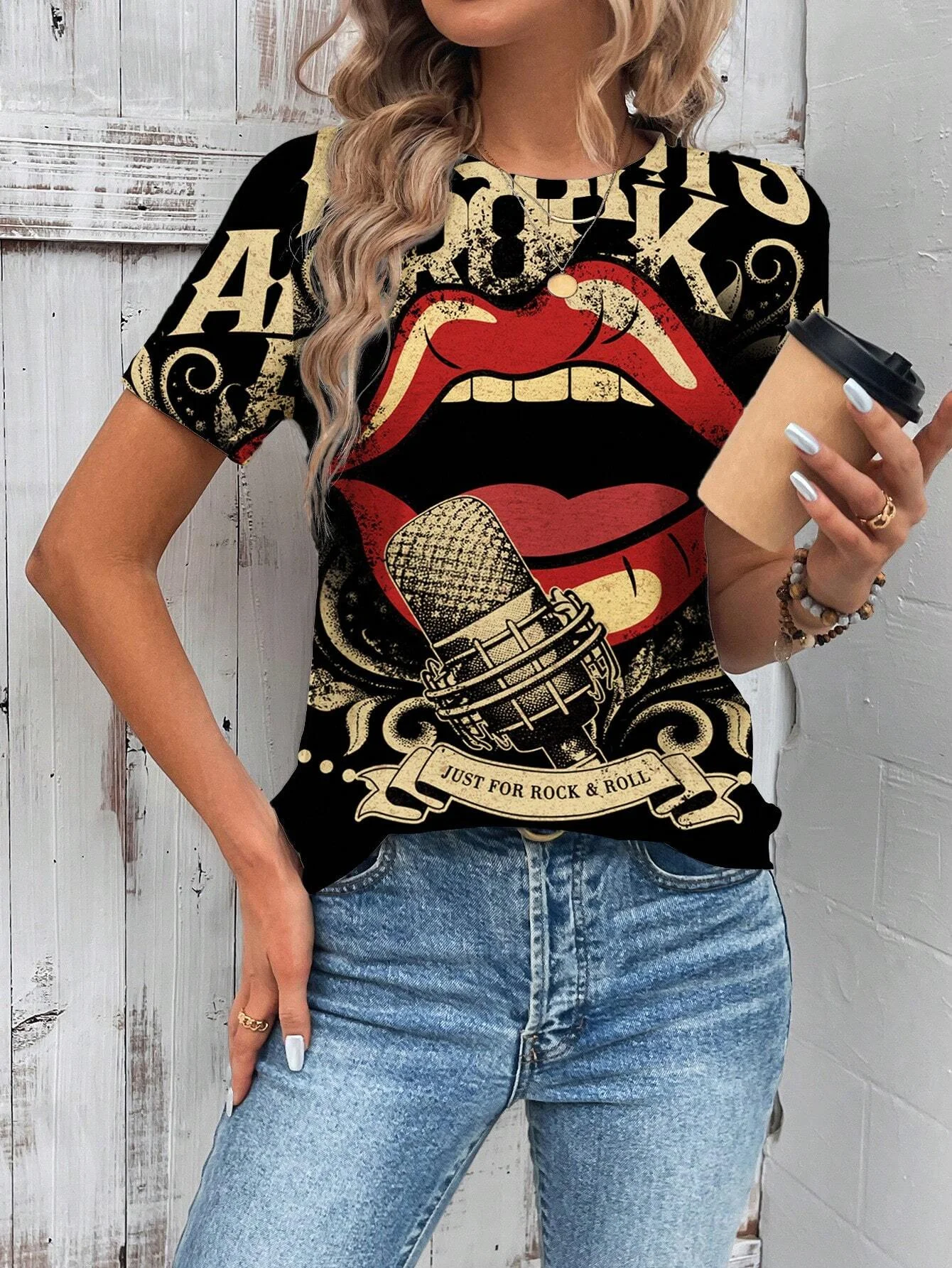 

Fashion Summer Sexy Lipstick Lips 3D Print T-shirts Women Streetwear Casual Y2k Short Sleeve T Shirt O-neck Tees Tops Clothing