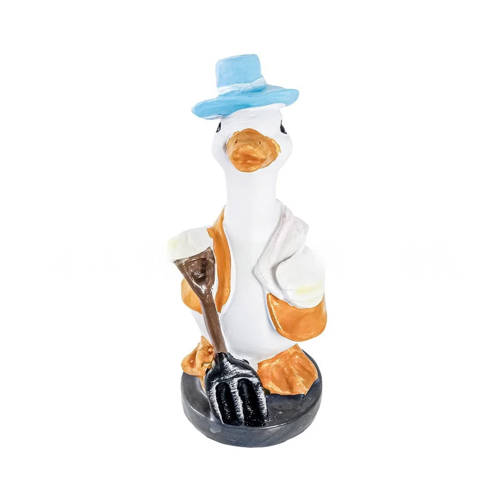 for whimsical Farmer Duck Resin Garden Decor Featuring Distinct Poses Sturdy Outdoor Yard Ornament to Add Personality and Charm