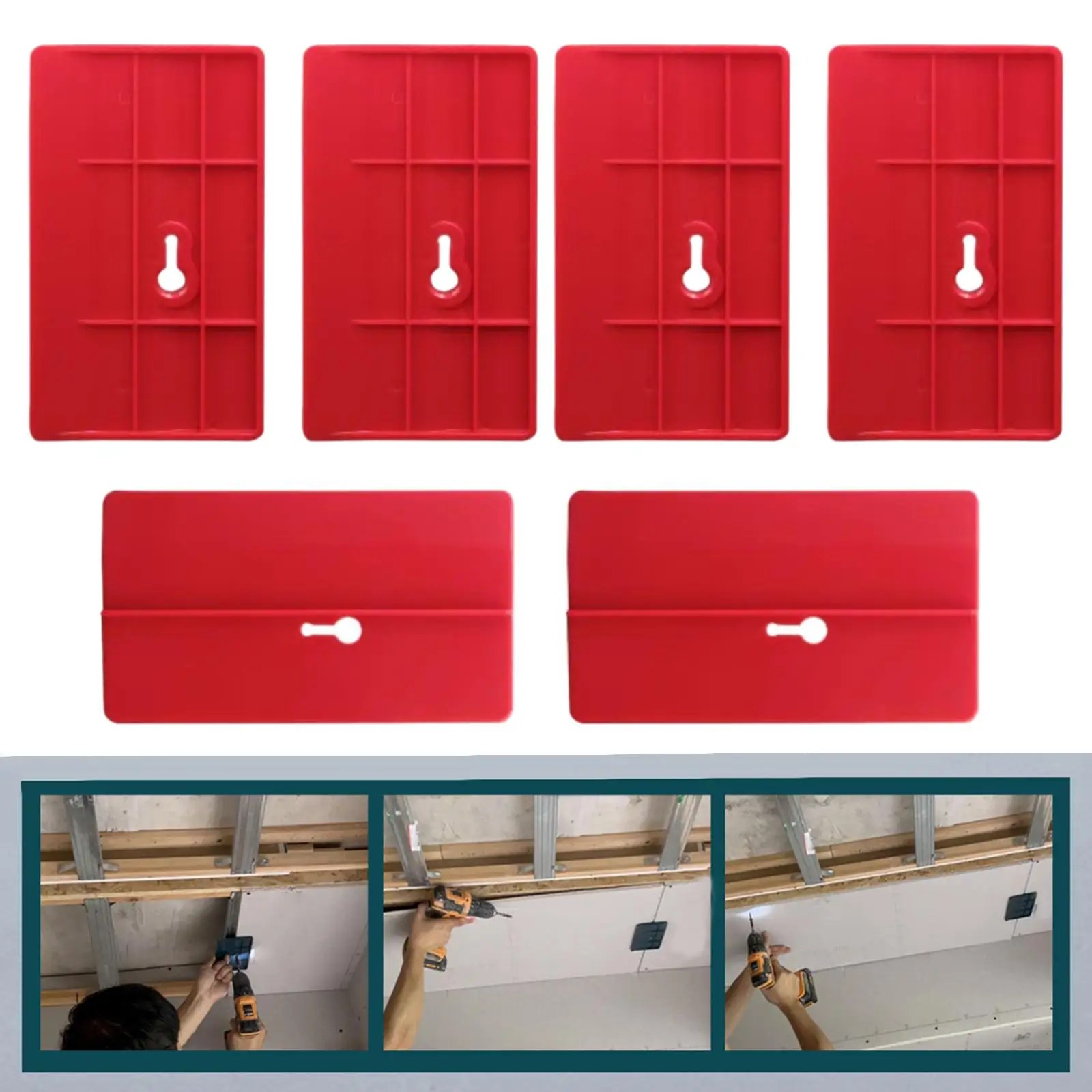 

6 Pieces Drywall Fitting Tool Carpenter Tool in Place Positioning and Fixing Plasterboard Fixing Tool Plasterboard Fixing Panel