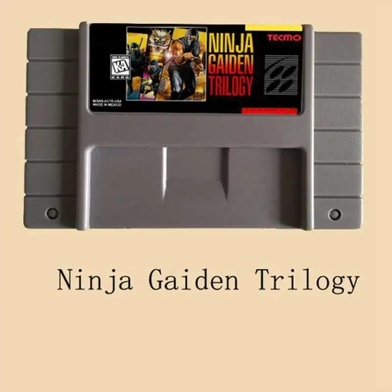 Ninja Gaiden Trilogy 16 Bit Big Gray Game Card For USA NTSC Game Console