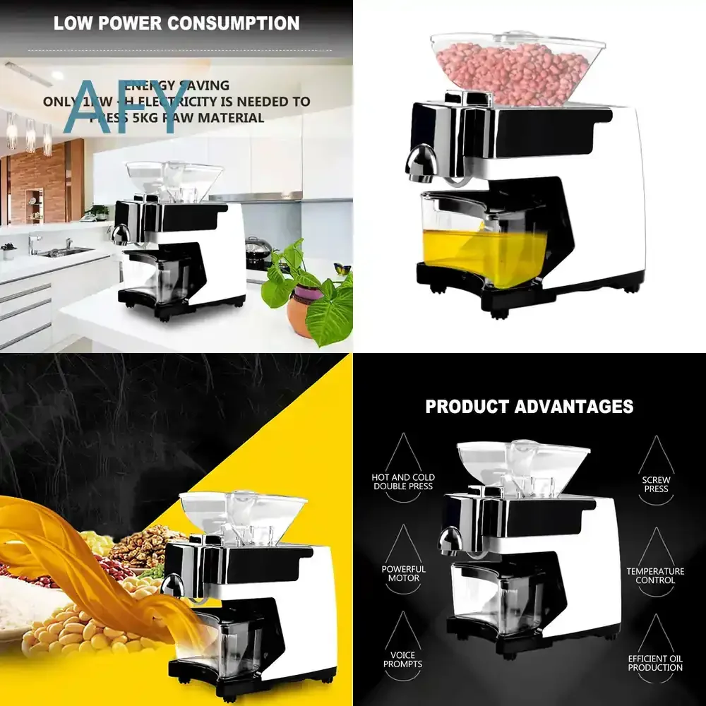 Commercial Oil Presser for Peanut Walnut Automatic Household Cold Press Machine Hot Pressing Fryer Smart Oil Extractor for