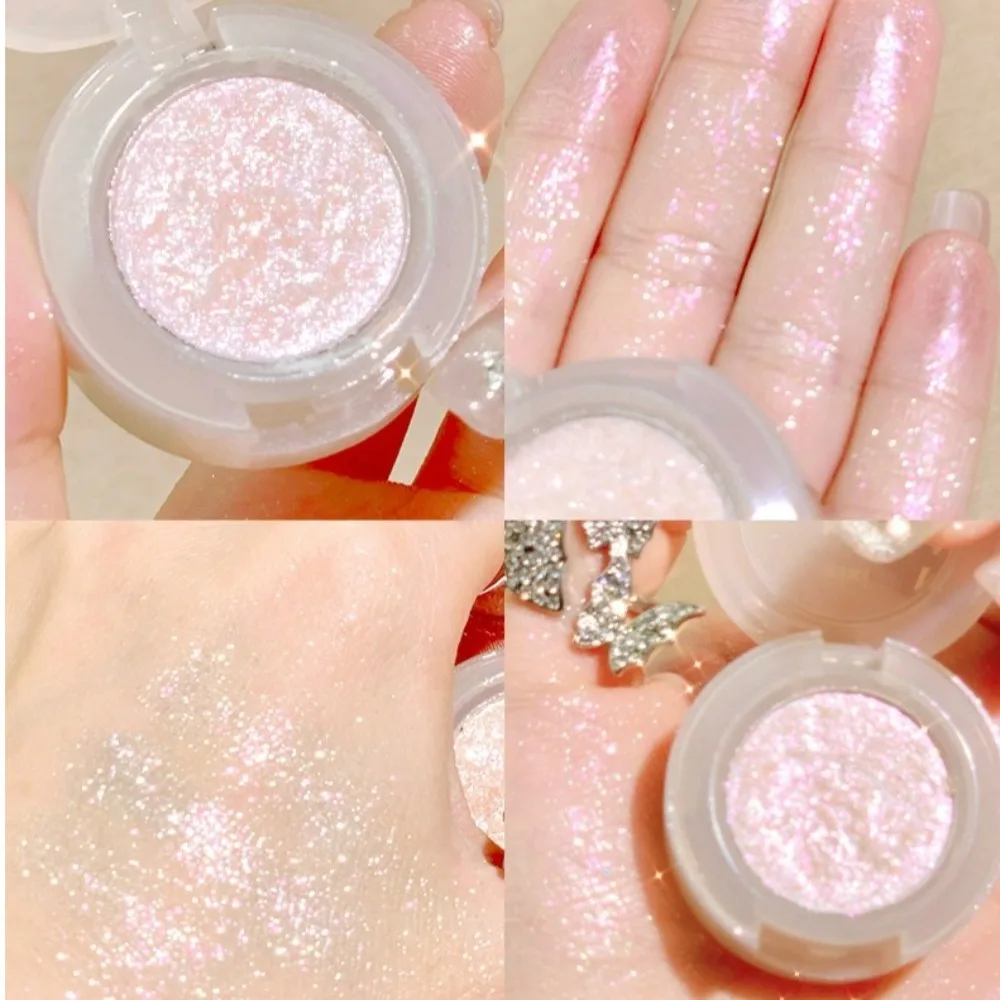 Ins Xixi Monochrome Eye Shadow Glitter Pearlescent Diamond Eyeshadow Palette Highlight Powder Cosmetic Accessories