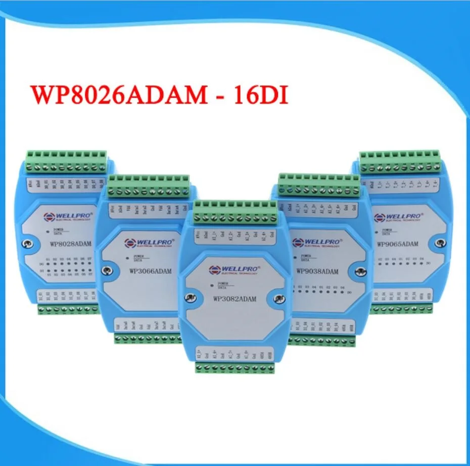 WELLPRO-Module d\'entrée numérique WP8026ADAM 16DI, optocouremplaçant isolé RS485 MODBUS RTU communications