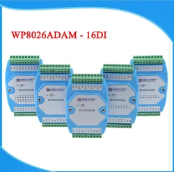 Wellprowp8026adam16diデジタル入力モジュールオプトカプラー独立したrs485 Modbus rtu通信